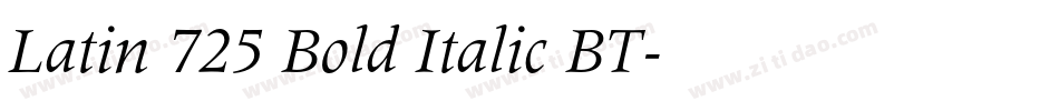 Latin 725 Bold Italic BT字体转换